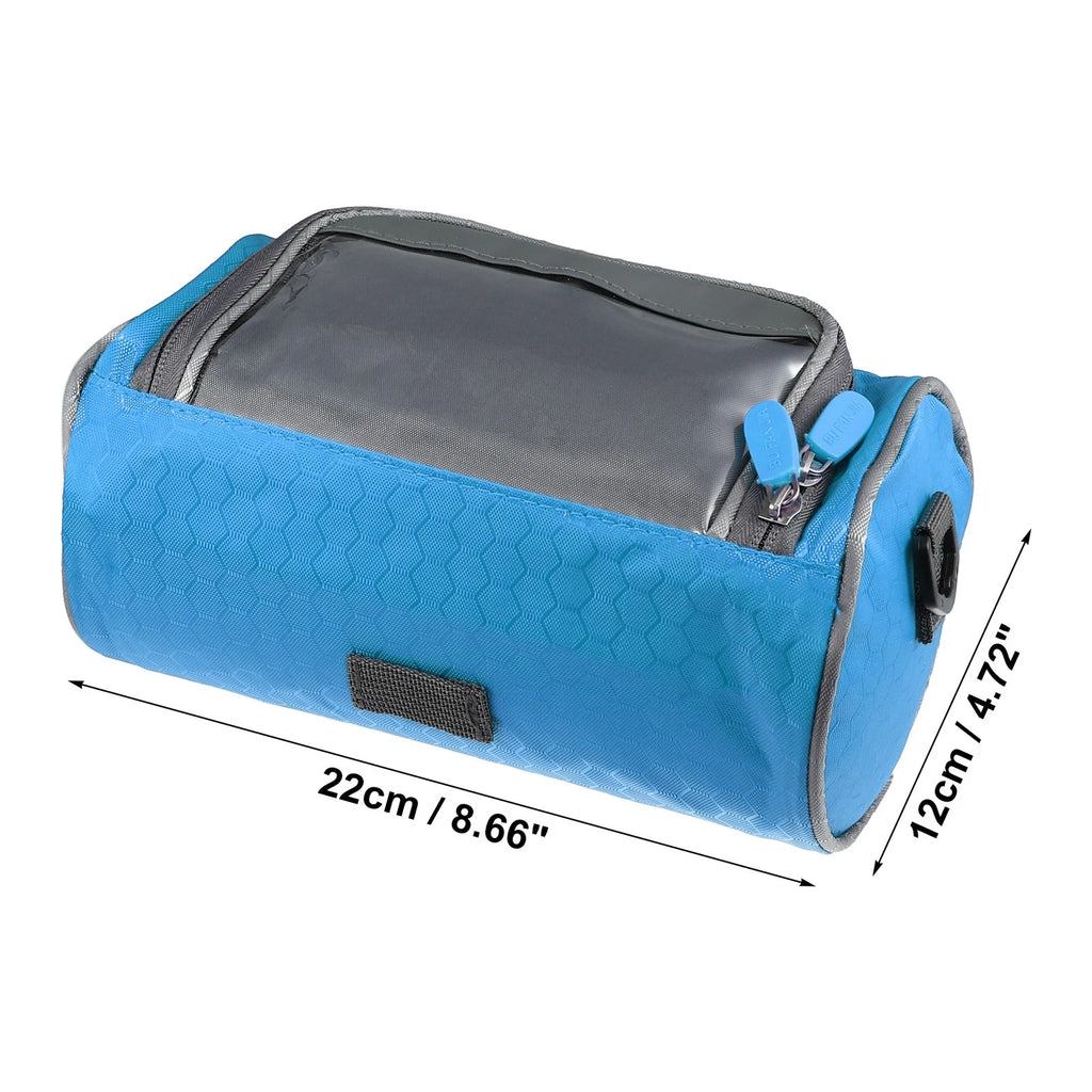Handlebar Bag Touch Screen Phone Holder Front Storage for Bike Blue (2010–2025)