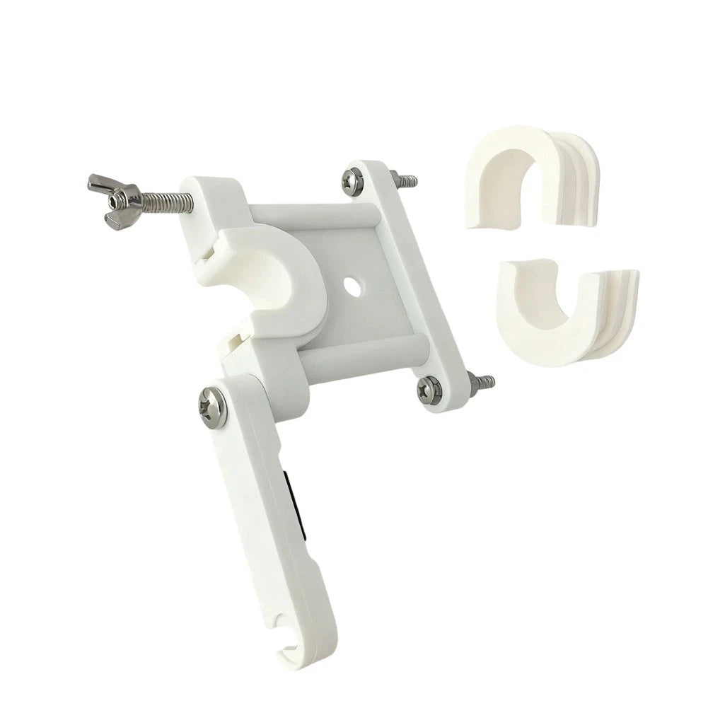 Antenna Base Marine Bracket for VHF Communication Masts (White)