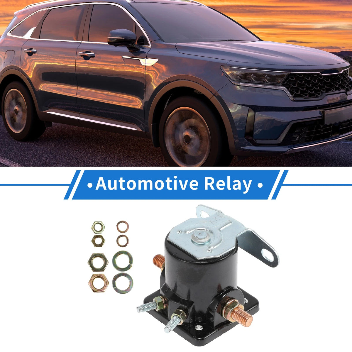 Starter Solenoid Relay 12V 4 Terminal for Ford (1953–1992)