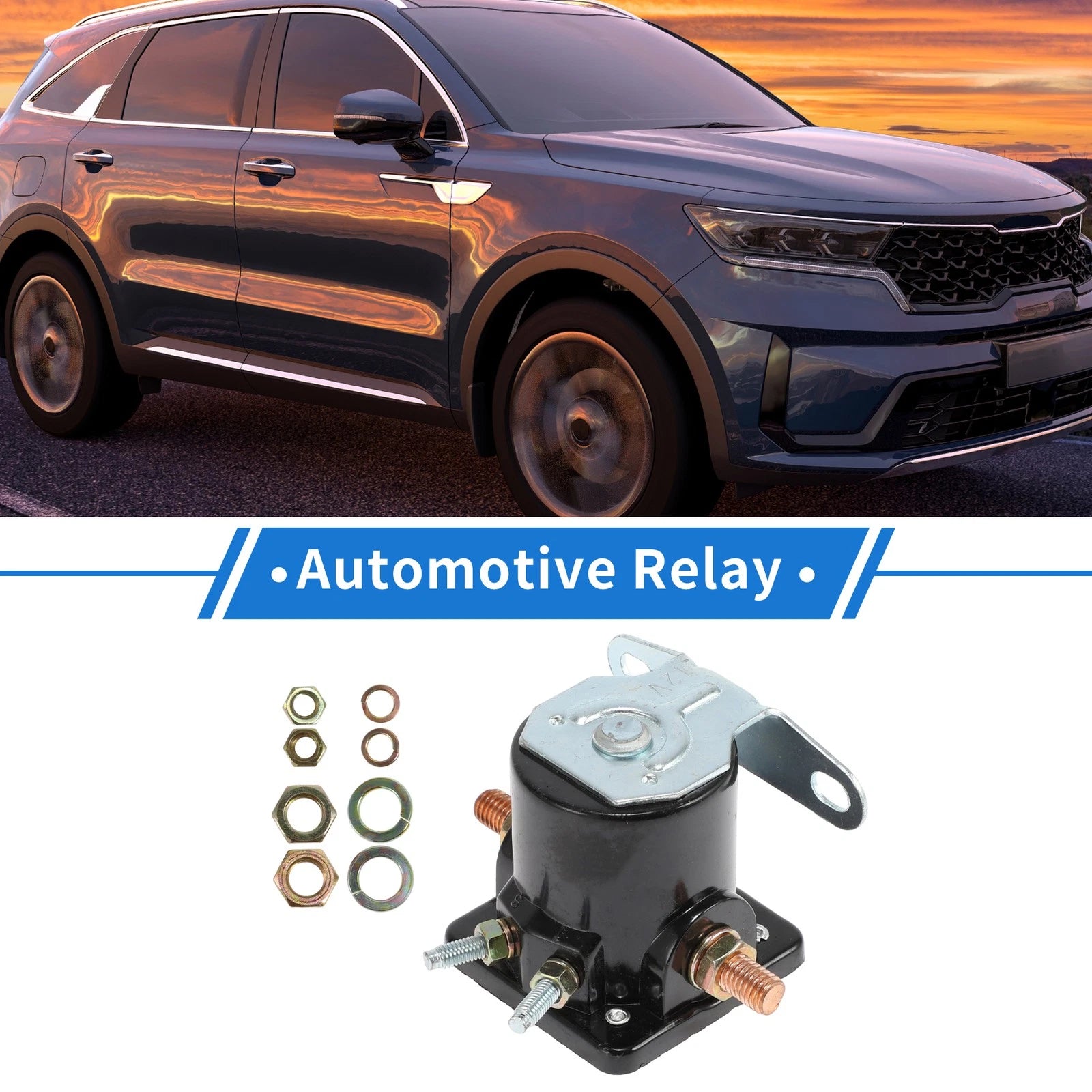 Starter Solenoid Relay 12V 4 Terminal for Ford (1953–1992)