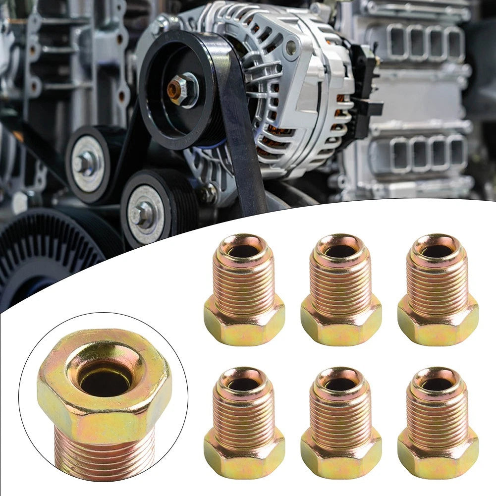 6 Pack Brake Pipe Union Fitting Set for (M12x1mm)