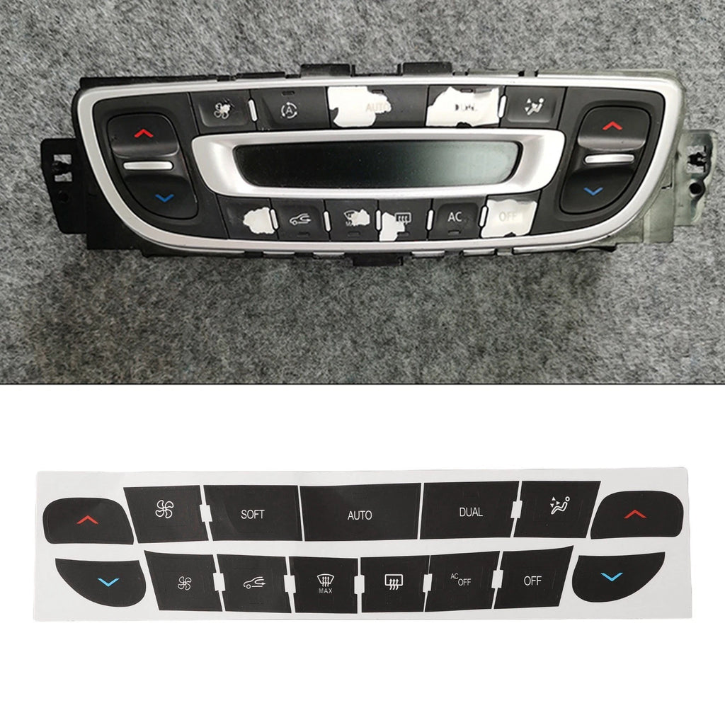 For Megane and For Master Dashboard Button Overlay Vinyl Decal Sticker