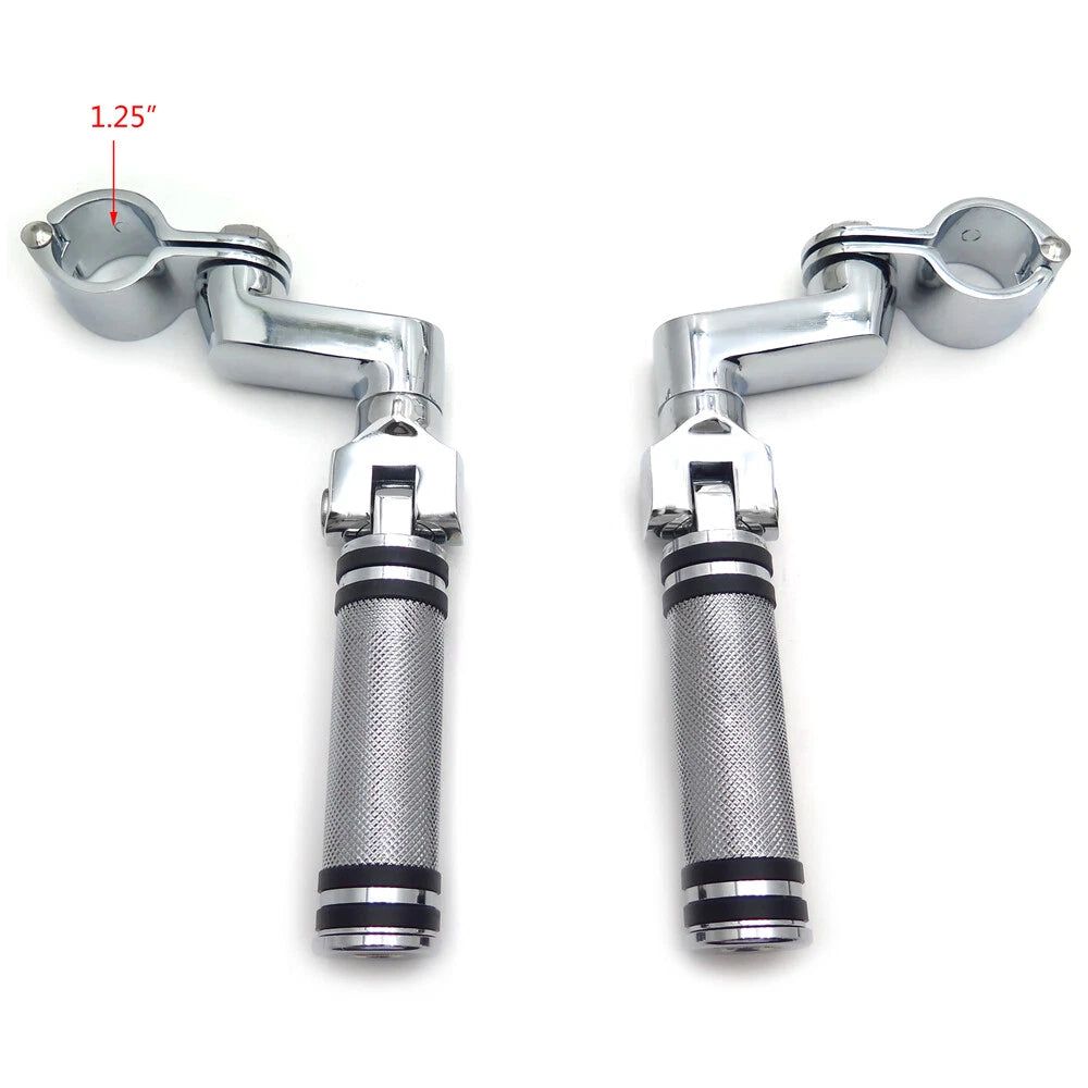 Diamond Chrome Foot Peg Kit for Harley SuperLow 1200T (2014–2016)