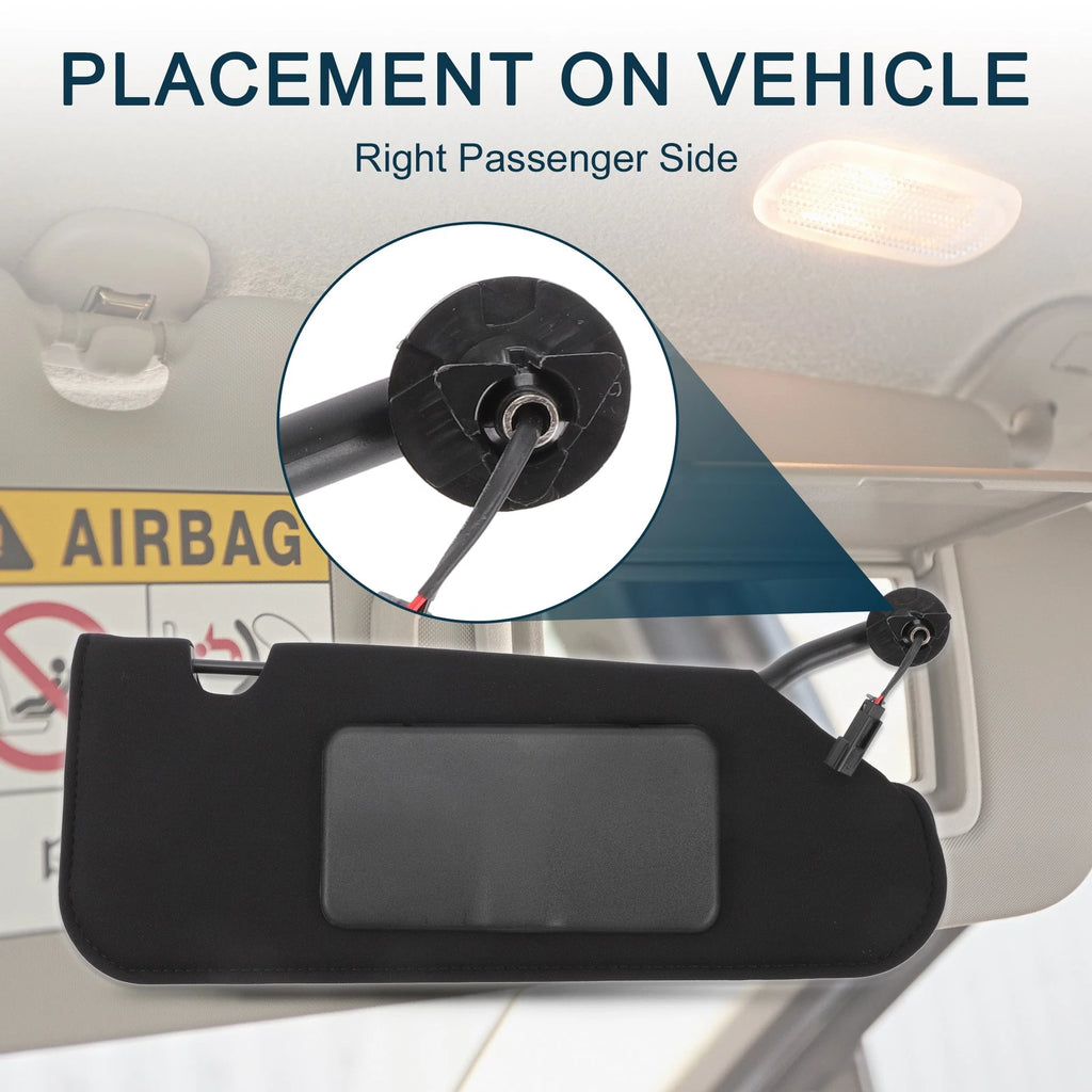 Sun Visor Right with Mirror Light for Chevrolet Corvette (2005–2013)