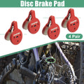 Brake Pads Resin Replacement Set with Springs for Bike Disc (4 Pair)