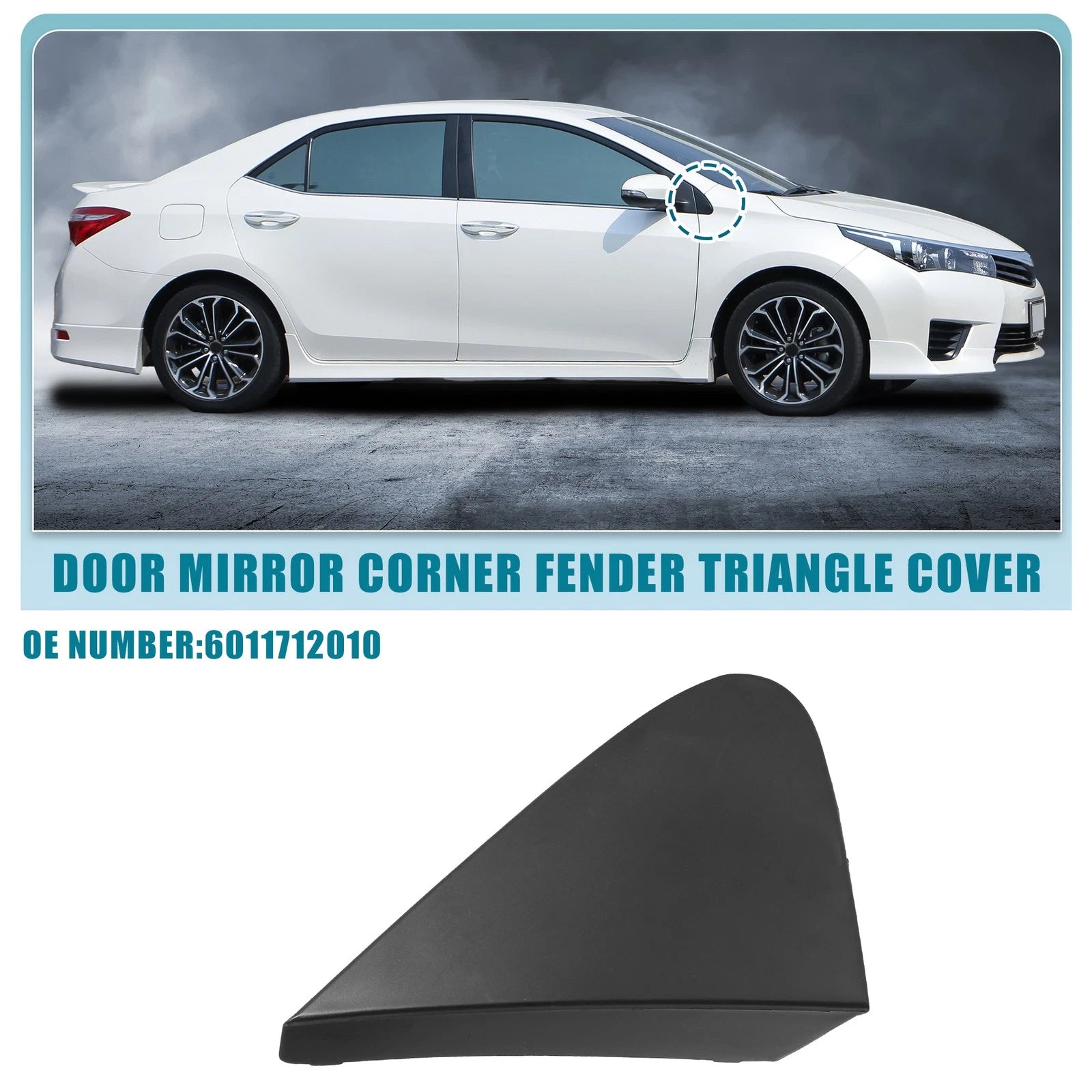 Front Right Door Mirror Corner Fender Triangle Cover for Toyota (2000–2010)