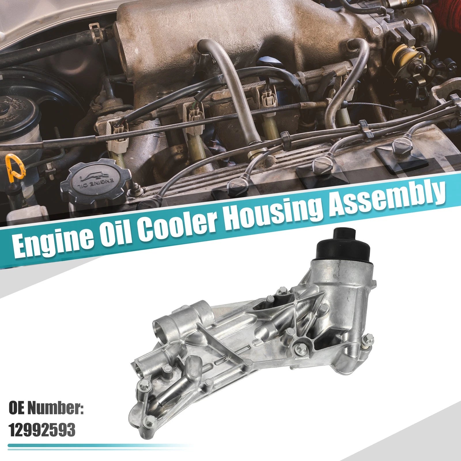 Engine Oil Cooler Housing Sensor Assembly Replacement for Chevrolet Aveo (2012–2020)