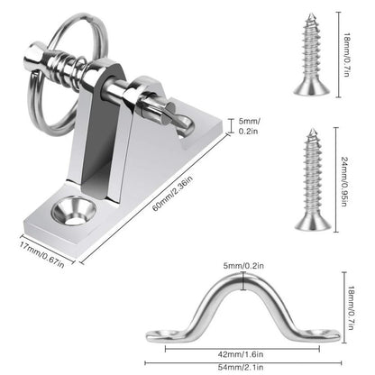Adjustable Tilt Deck Hinge for Yacht Boats Kayaks (Stainless Steel)
