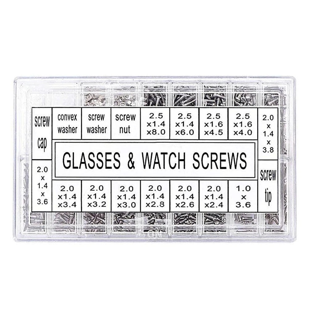 Complete Screw Set for Glass Repairs (1000 Pcs)