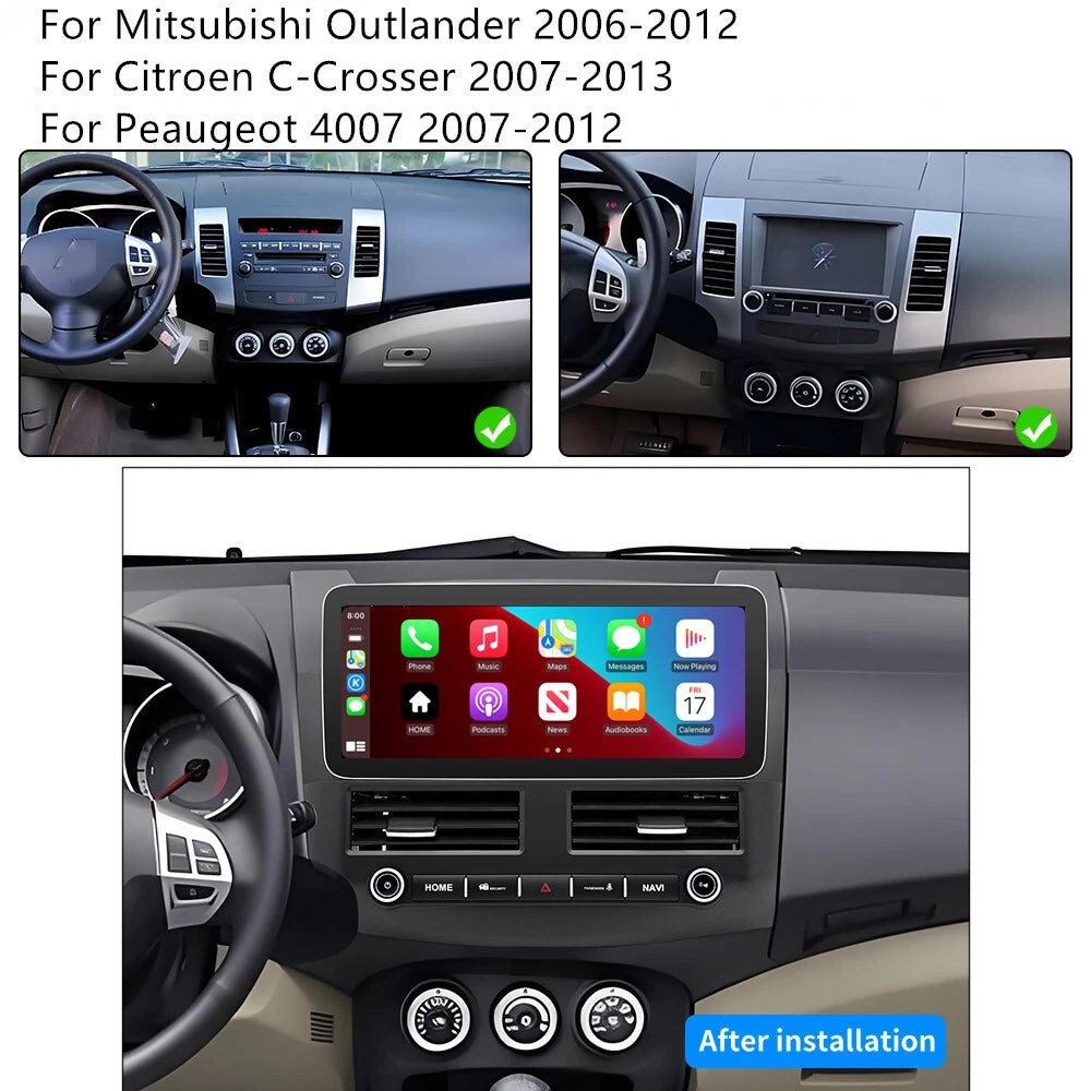 12.3" Carplay GPS Navigation Stereo for Mitsubishi Outlander