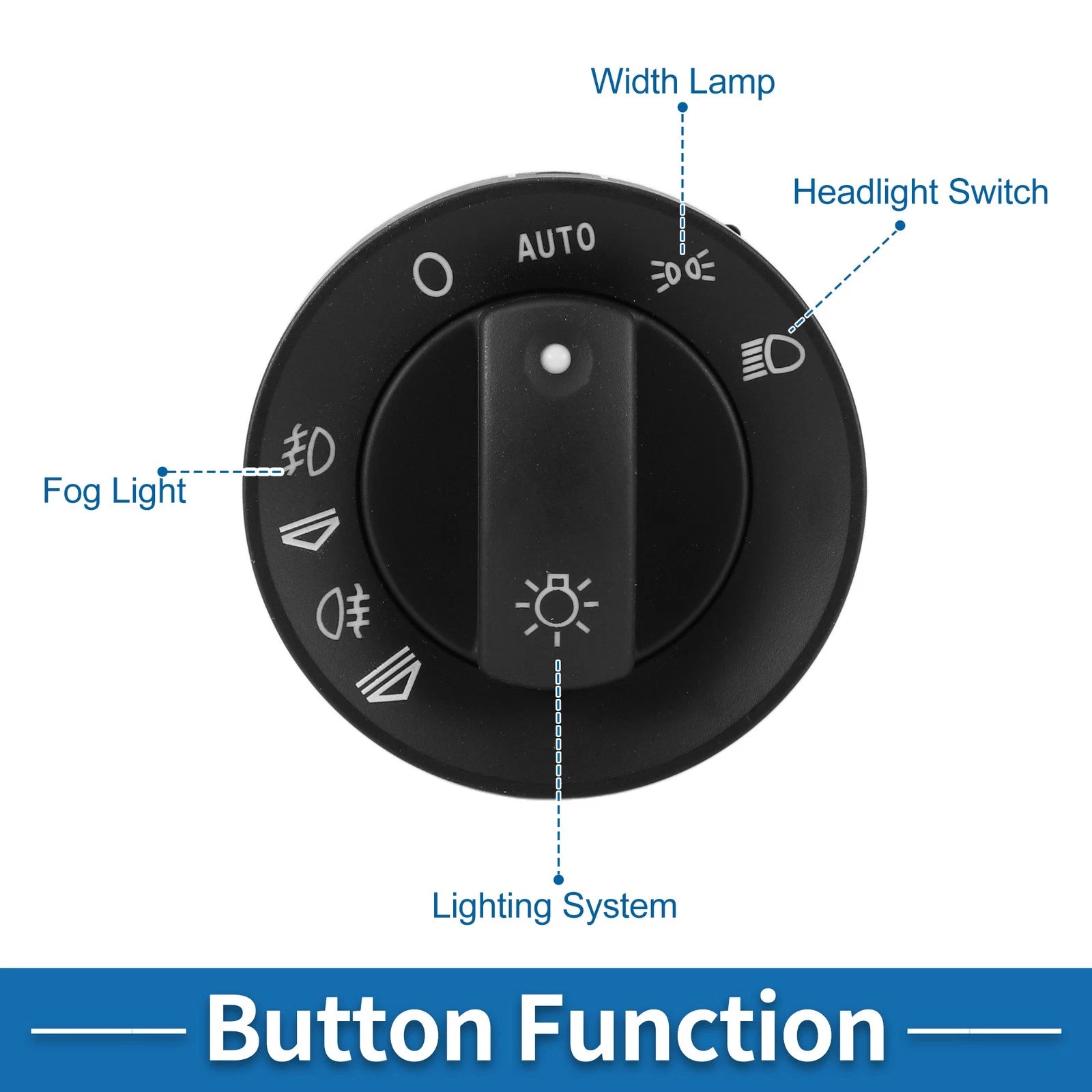 Headlight Switch for Audi A4 (2004–2008) No.V10730267 Black
