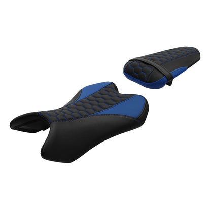 Front Driver & Rear Passenger Seat for Yamaha YZF-R1 (2007–2008) Black Blue