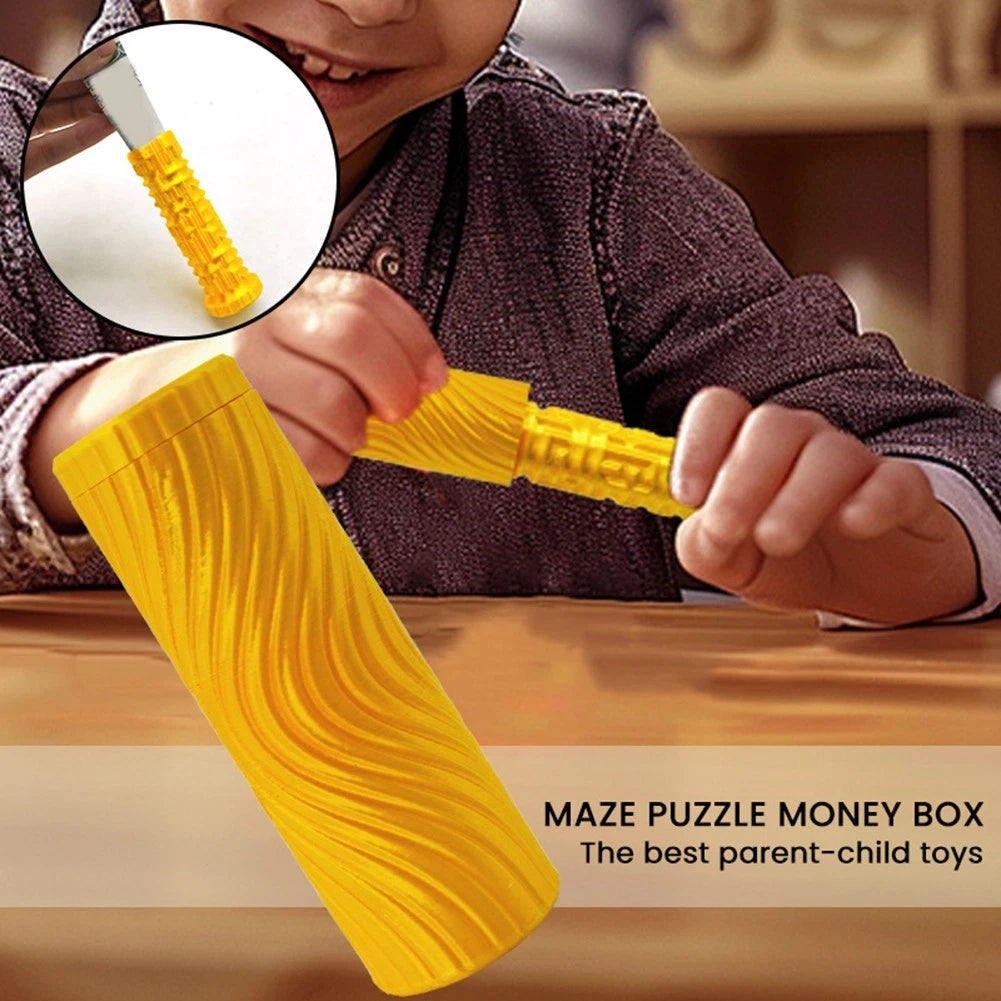 Small Maze Puzzle Money Box for Coin Saving (Interactive 3D Design)