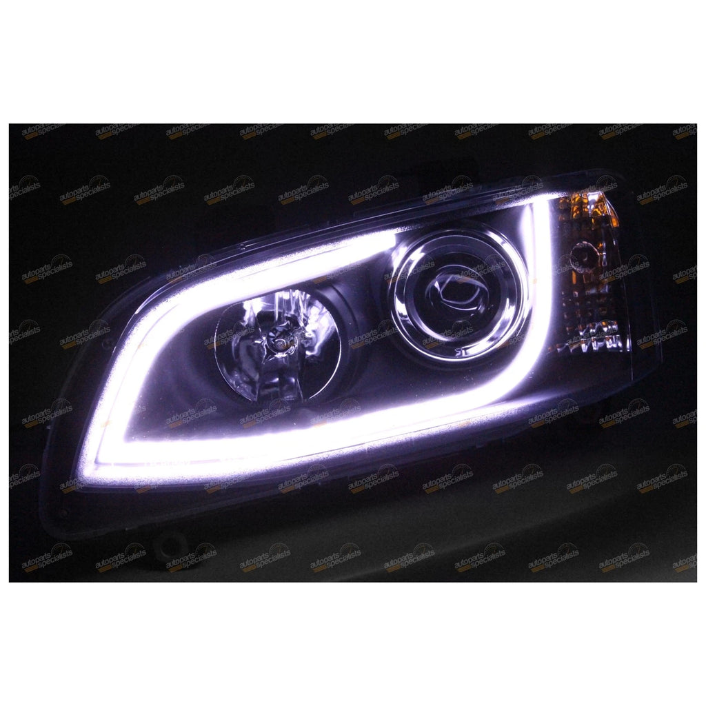 Projector LED Bar DRL Headlights Black for Holden VE Series 2 Commodore (2010–2013)