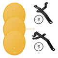 3 Yellow Number Plates w/ Brackets for Honda Z50 Z50R (1979–1987)