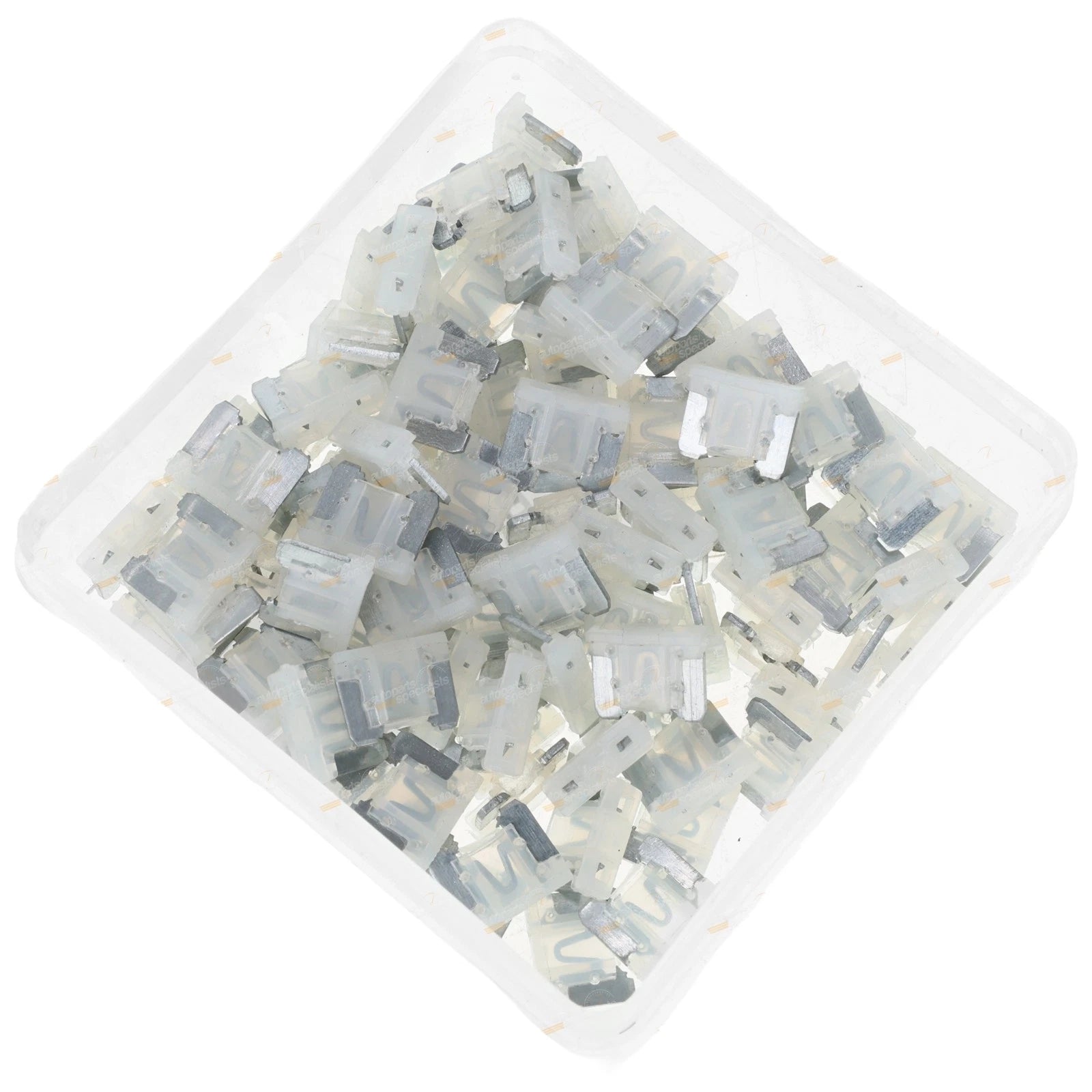 Pack of 100 Mini Blade Fuses for Universal Use (25 Amp)