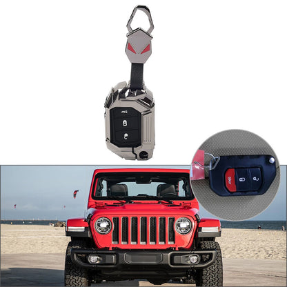 1x Black 3-Button Smart Keyless Remote Key Fob Cover For Jeep Wrangler 2018-2024