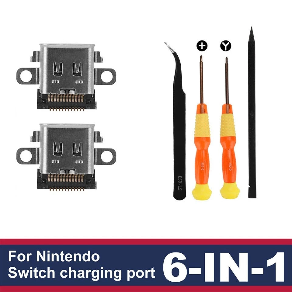 Type-C Charger Socket Repair Tool Kit for Nintendo Switch (2017–2023)