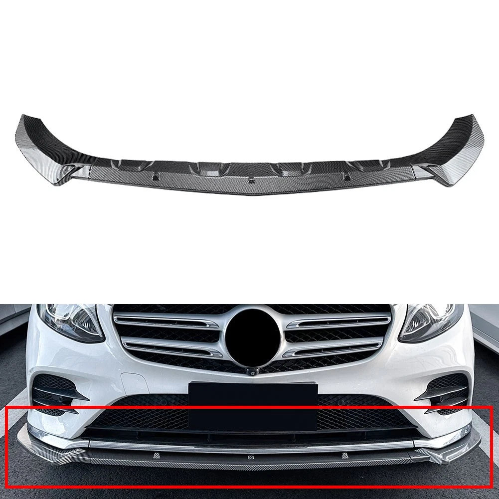 Front Spoiler Lip for Mercedes Benz GLC Class X253 C253 (2016–2019) Carbon Fiber