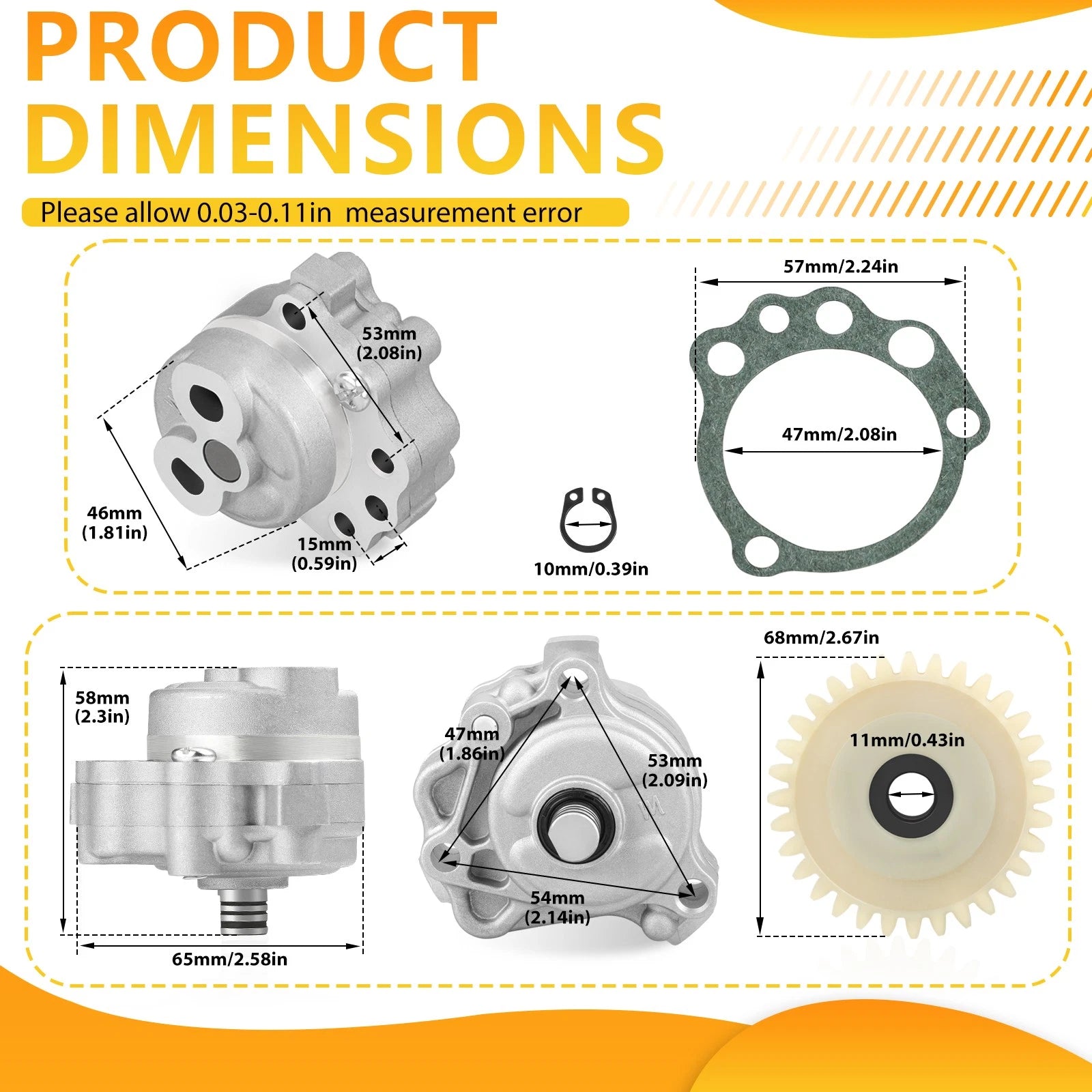 Oil Pump and Drive Gear Gasket Kit for Yamaha Raptor 660R (2001–2005)