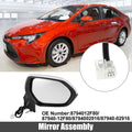 Right Side Door Mirror Assembly 3 Pin White for Toyota Corolla (2020–2022)