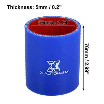 2.24" ID Straight Silicone Reducer Hose for Intercooler (Universal)