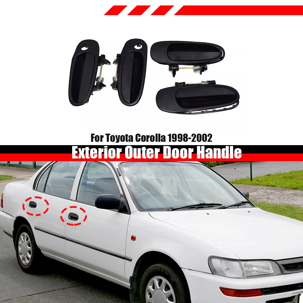 Outer Exterior Driver Door Handle Black for Toyota Corolla (1998–2002)