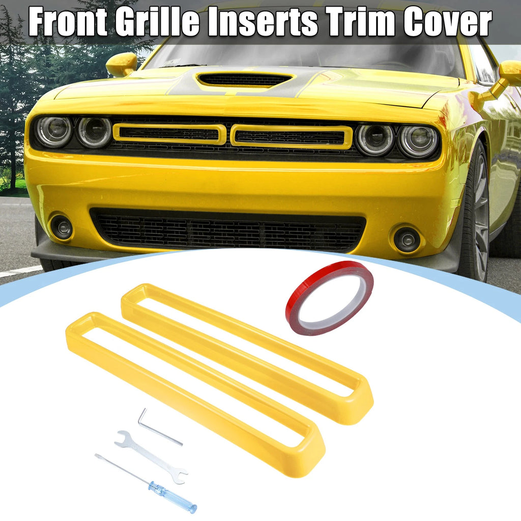Front Grill Mesh Grille Insert Trim for Dodge Challenger (2015–2022)