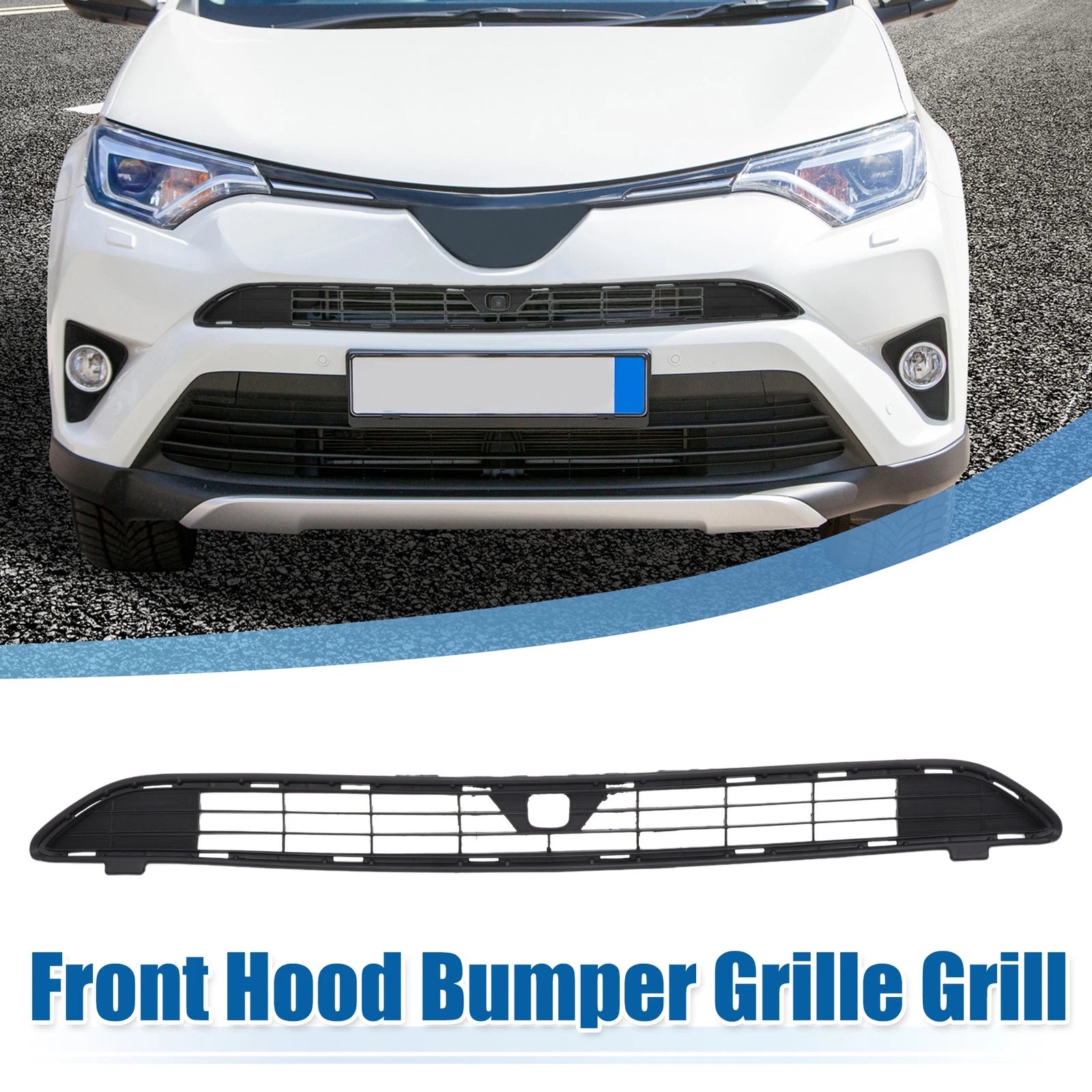 Front Hood Bumper Grille Grill Replacement for Toyota RAV4 LE (2016–2018)