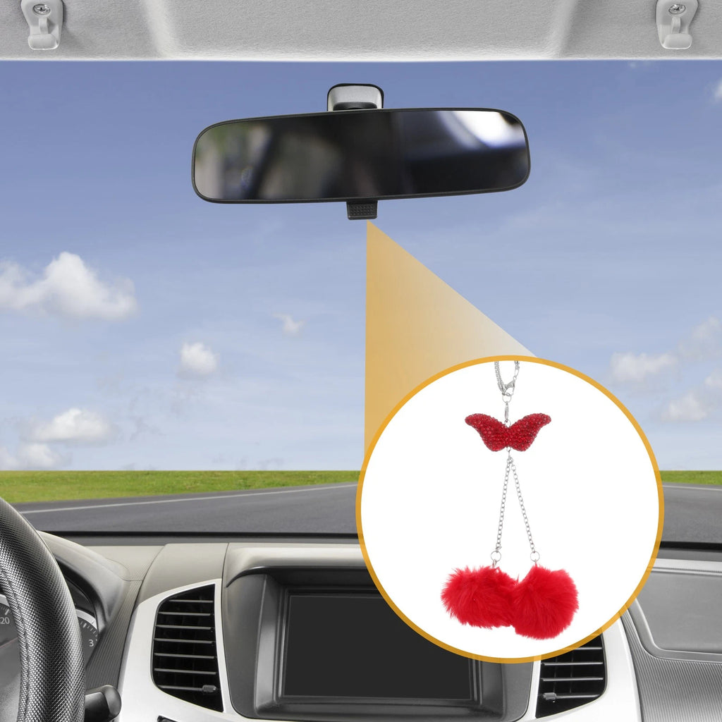 Rhinestone Wing Pendant for Rear View Mirror Accessories