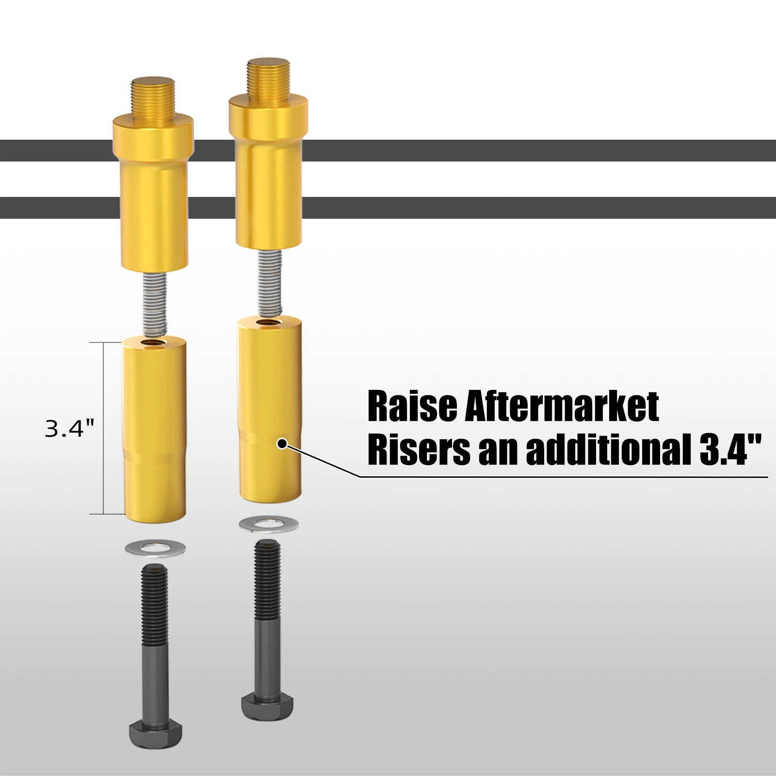Modular Riser Extensions for Harley Touring Cruiser (Universal)