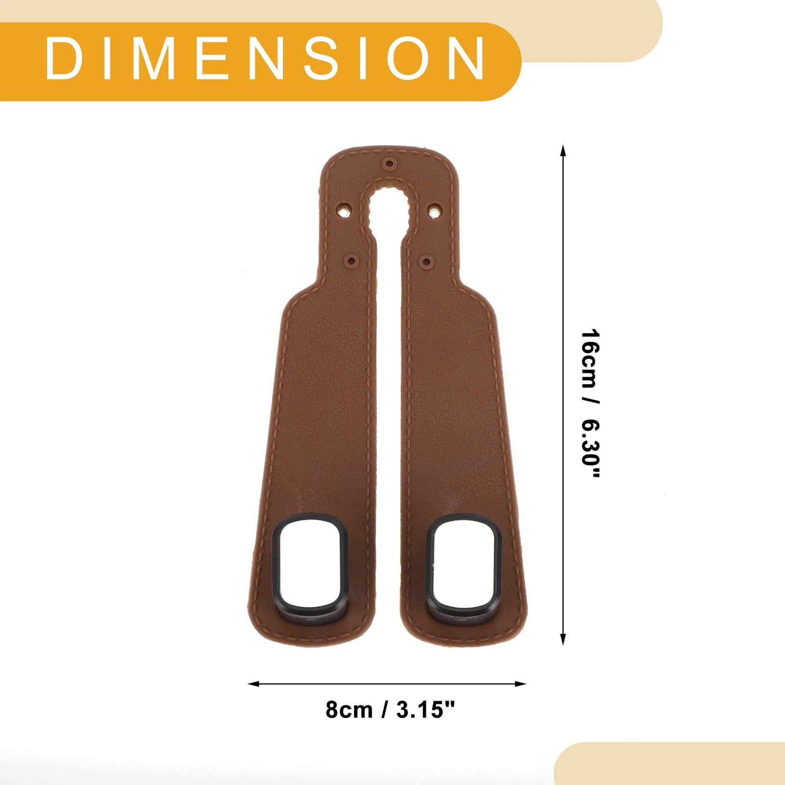 2pcs Universal Car Seat Headrest Hook for Hanging Purses (6.30"x3.15")
