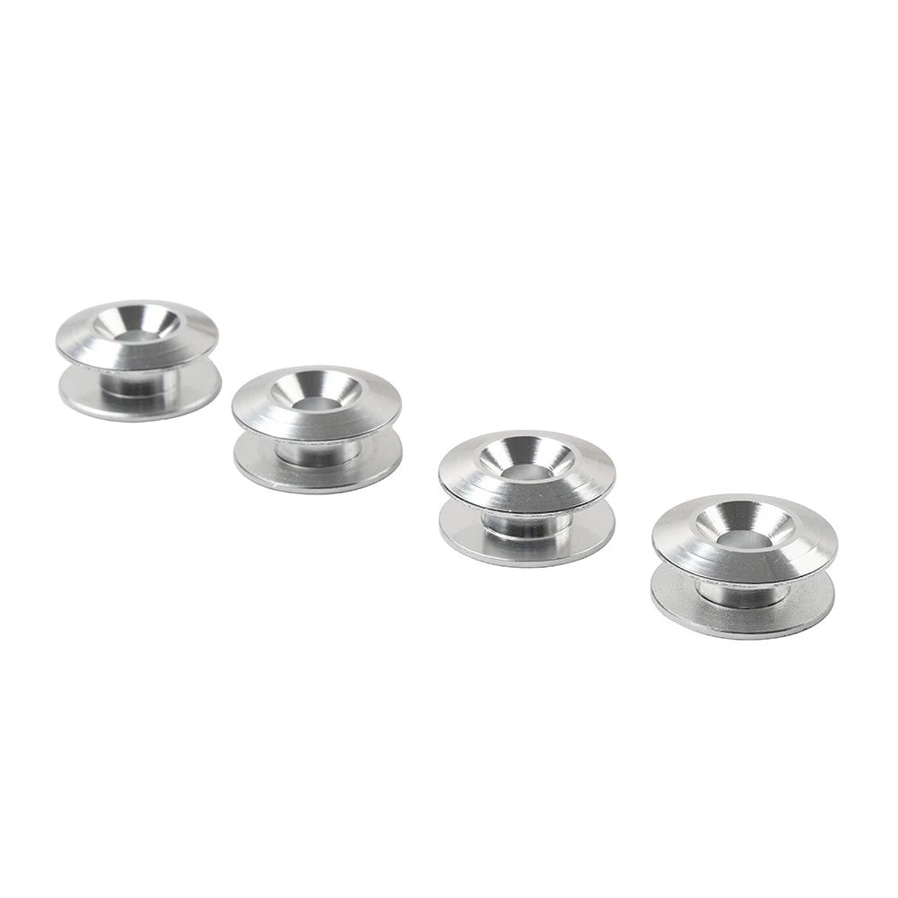 4PCS Silver Quick Release Band Fastener Bumper Holder Clips Kit Trunk Hatch Lid