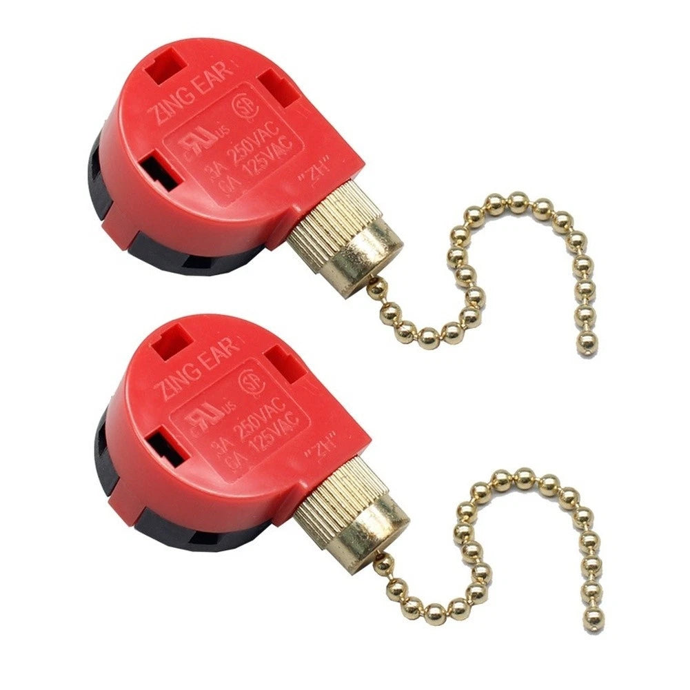 4-Speed Pull Chain Switch for Ceiling Fans, Pendant Lights, Wall Lamps