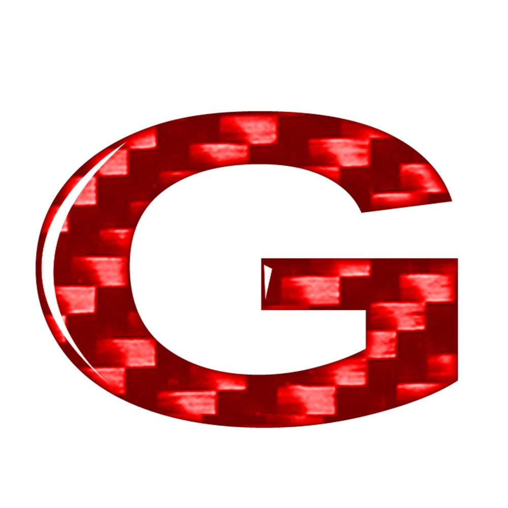 Car Badge Emblem Decals G Carbon Red for