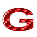 Car Badge Emblem Decals G Carbon Red for