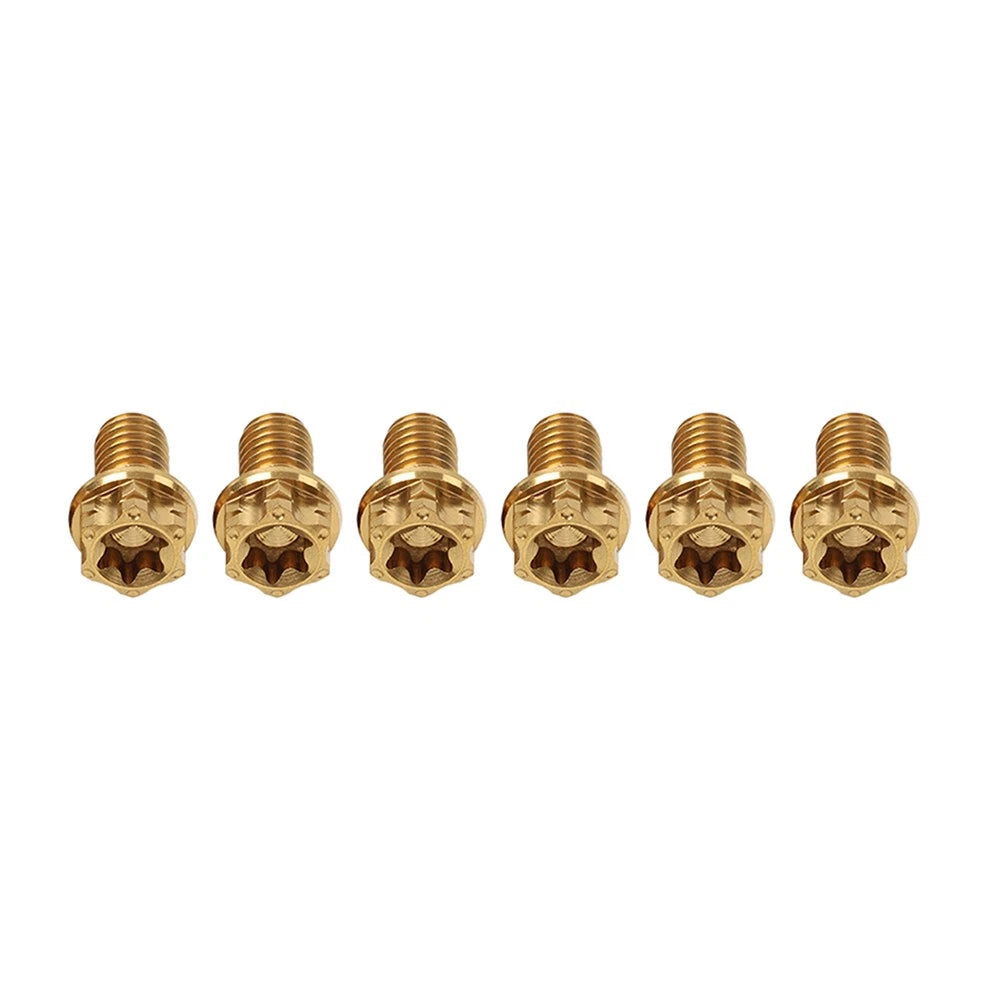 6X M8x10mm Titanium Torx Head Flange Screws for Motorcycle Bike