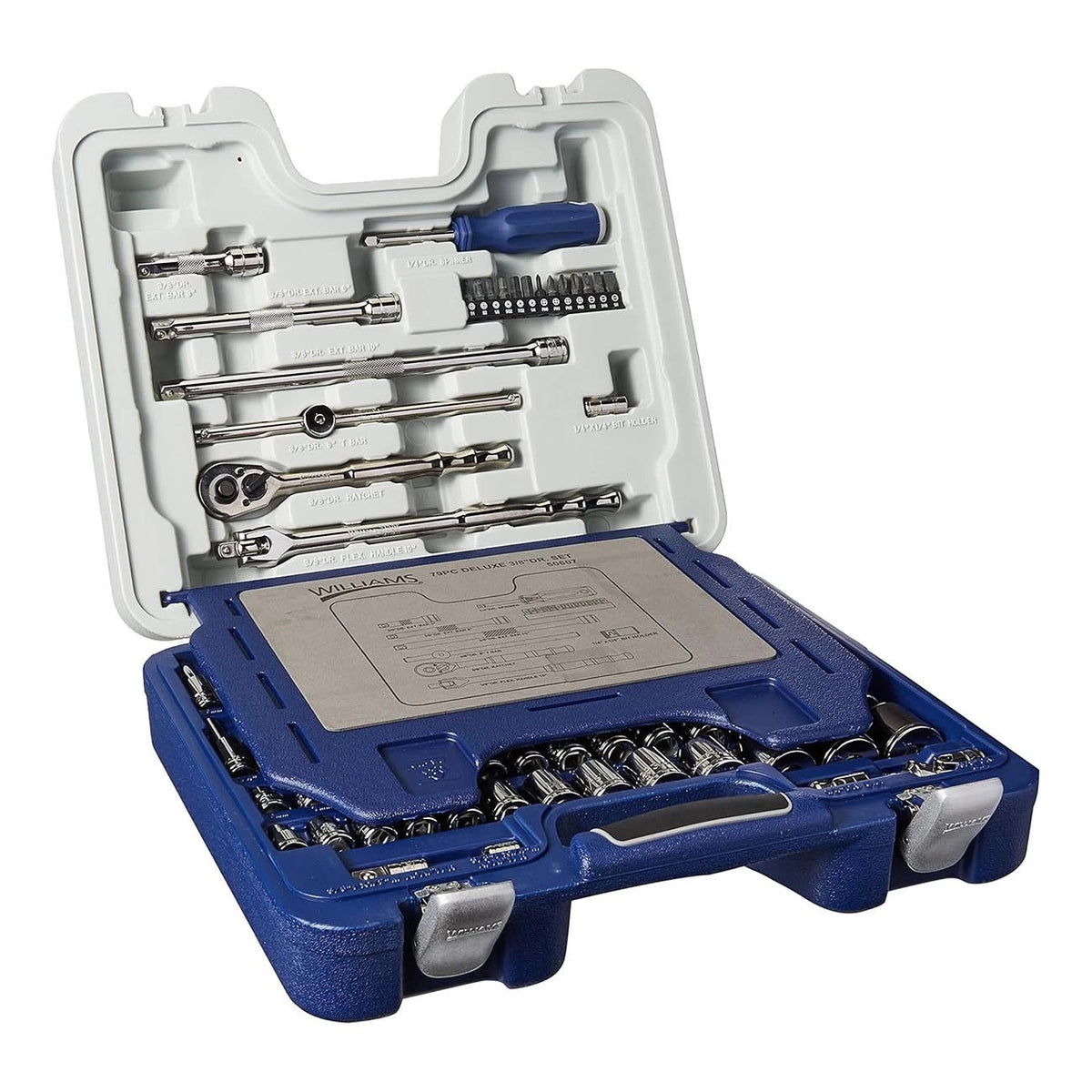 79-Piece Socket/Tool Set for Williams 3/8" Drive SAE/Metric