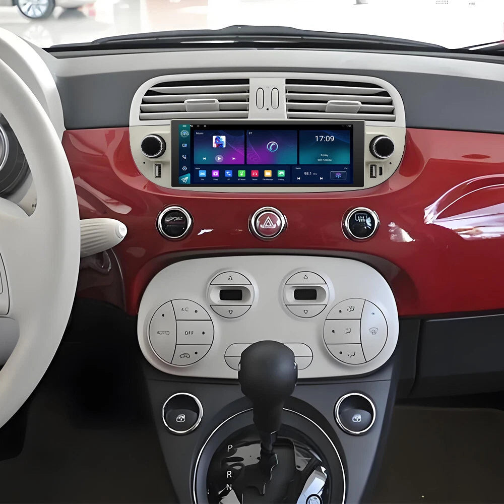 6.86" Android 14 Stereo Radio GPS Nav Head Unit for Fiat 500 (2007–2018)