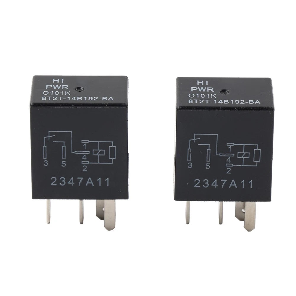 2X 12V DC 5 Pin Automotive Relay for Ford Vehicles (Select Models) 8T2T-14B192-BA