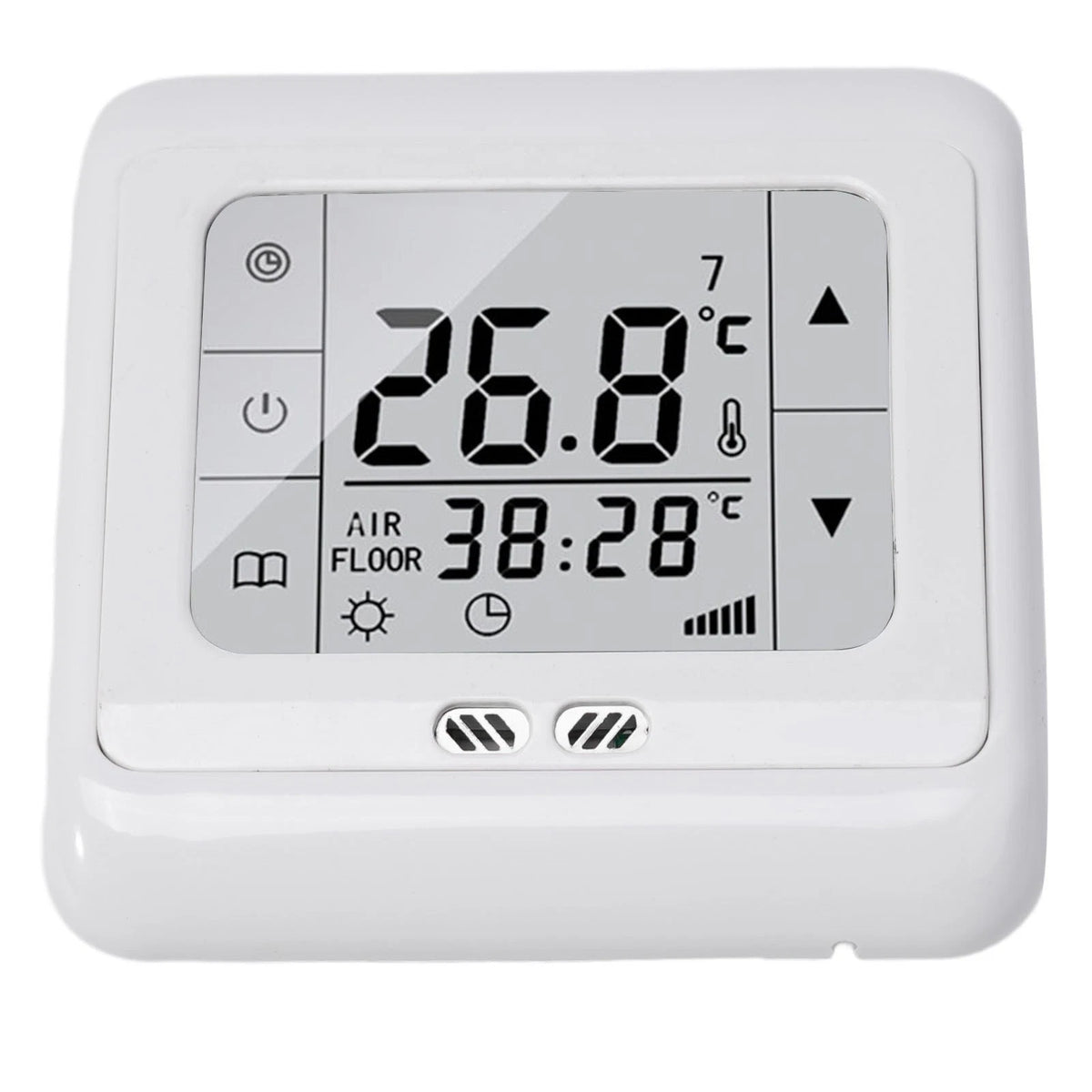Touchscreen Underfloor Heating Room Controller with Dual Temperature Sensors