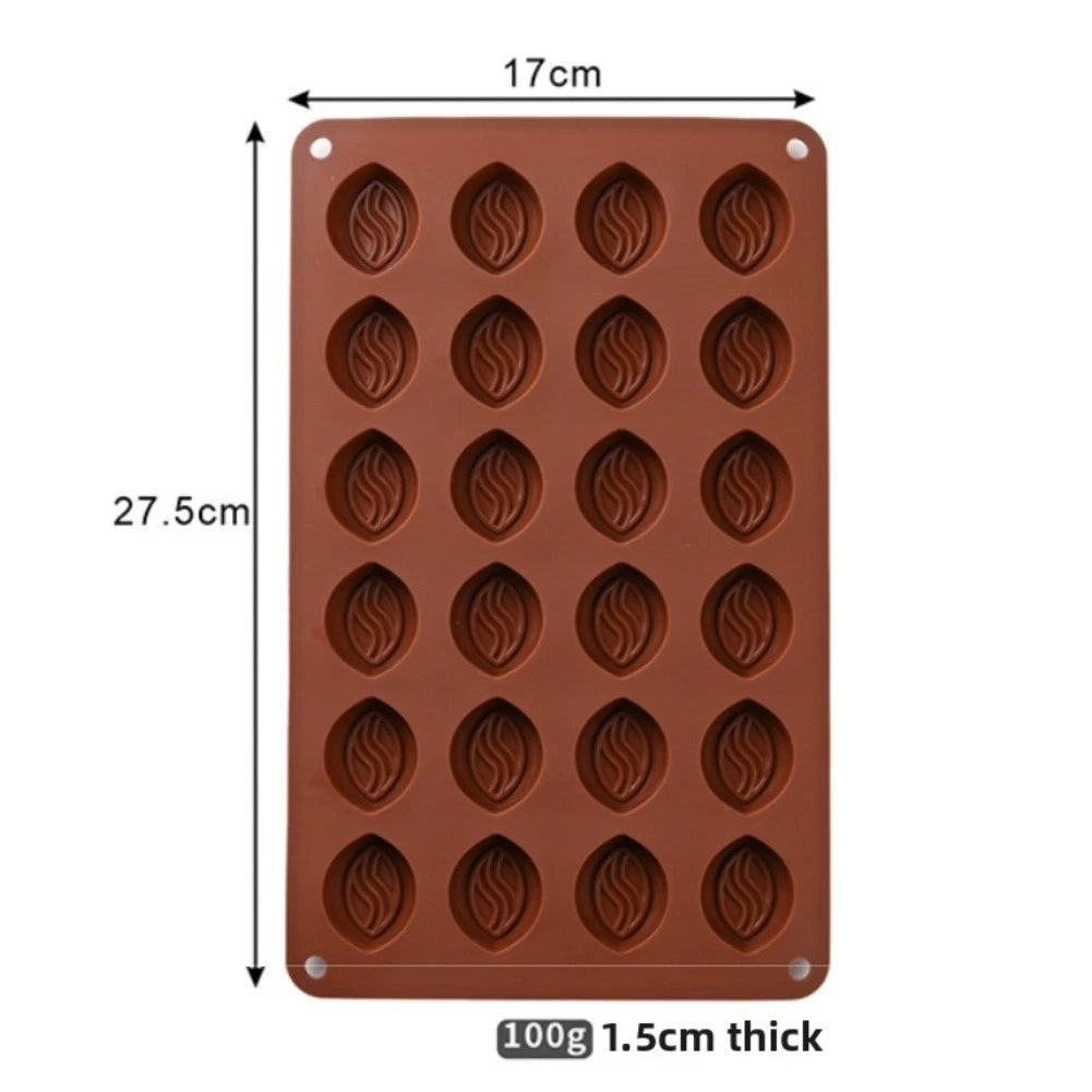 24-Hole Silicone Baking Pan for Chocolates Cakes (27.5cm x 17cm)
