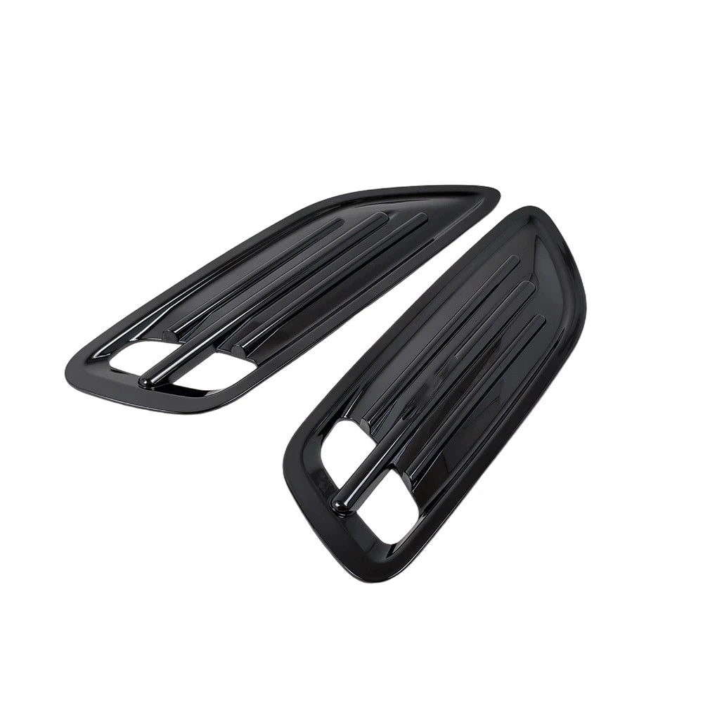 Pair Gloss Black Hood Vent Scoops for KIA Stinger (2018–2023)
