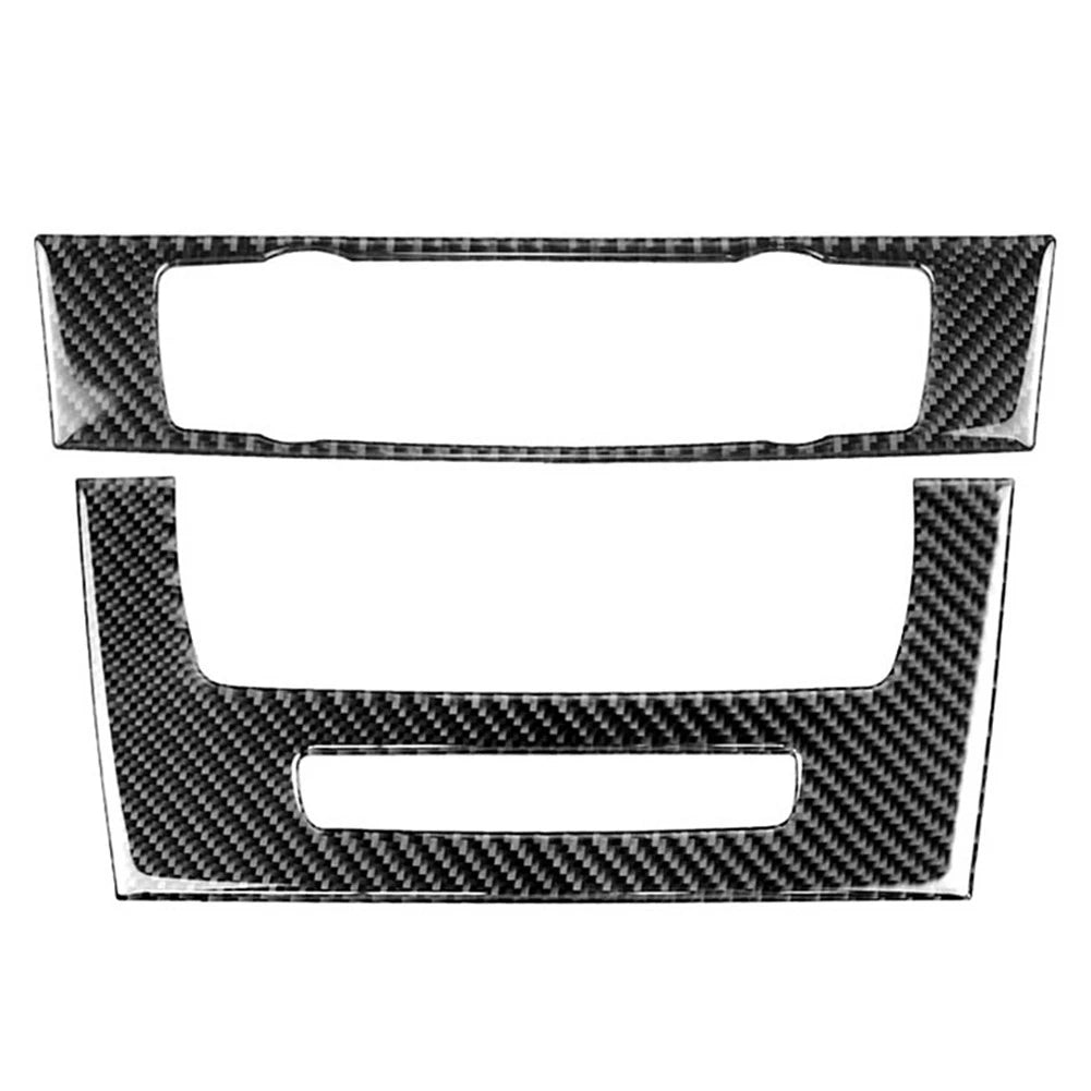 Carbon Fiber Console CD Panel Cover Trim for BMW 3 Series E90 E92 E93 (2005–2012)