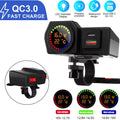 Dual USB Fast Charger Adapter for Motorcycle (LED QC 3.0)