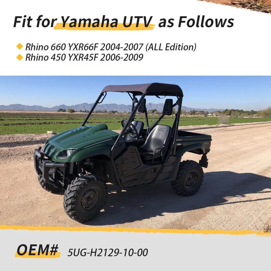 Battery Cover Box Lid for Yamaha Rhino 450 & 660 (2004–2009) 5UG-H2129-10-00