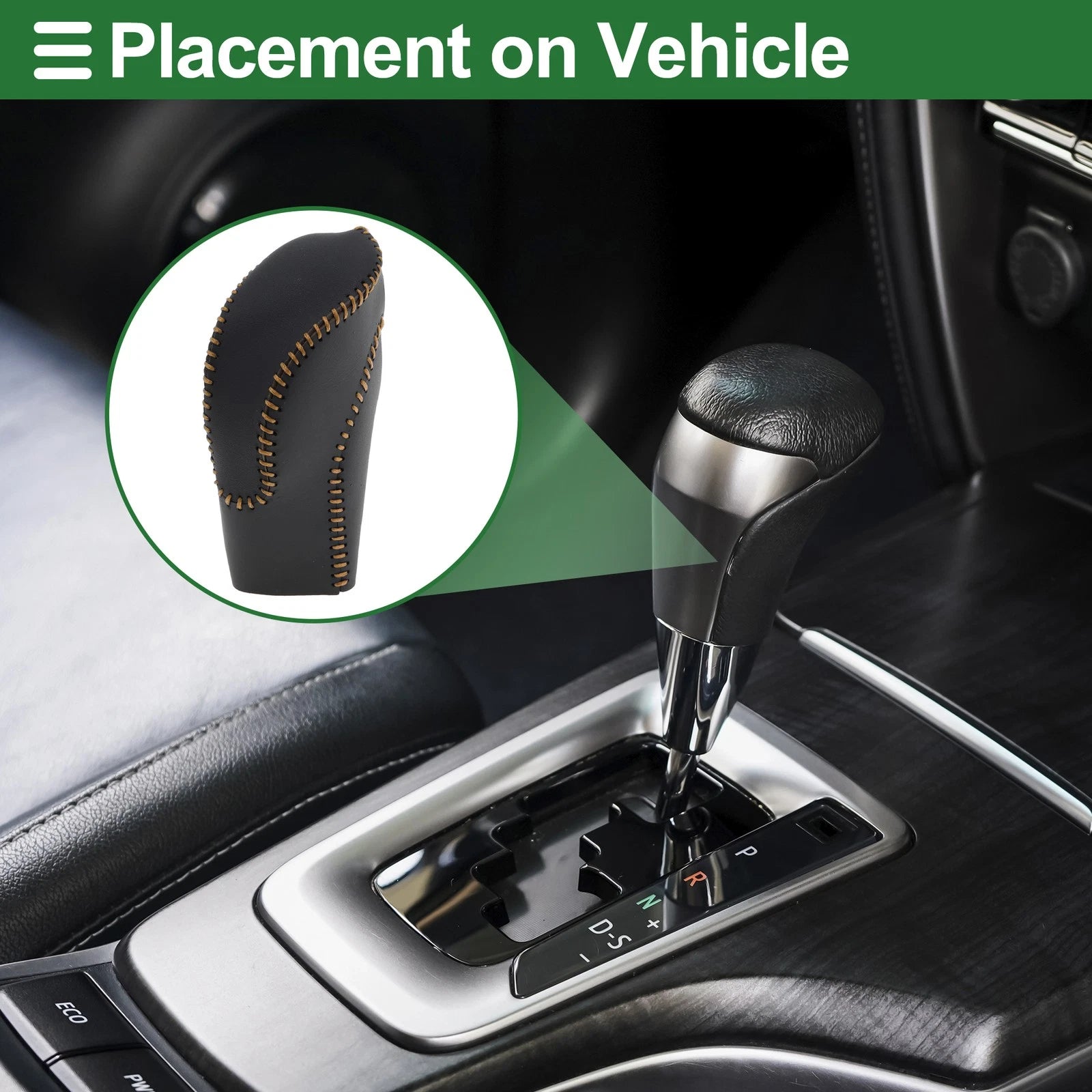 Gear Shift Knob Cover Replacement for Subaru Forester 2018–2023 Faux Leather