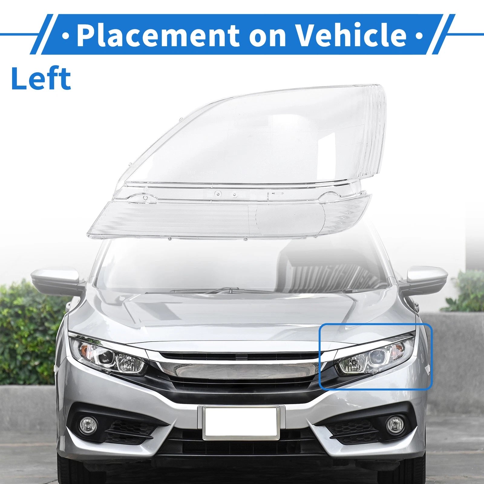 Headlight Lens Cover Front Left Replacement for Lexus RX300 (1999–2003)