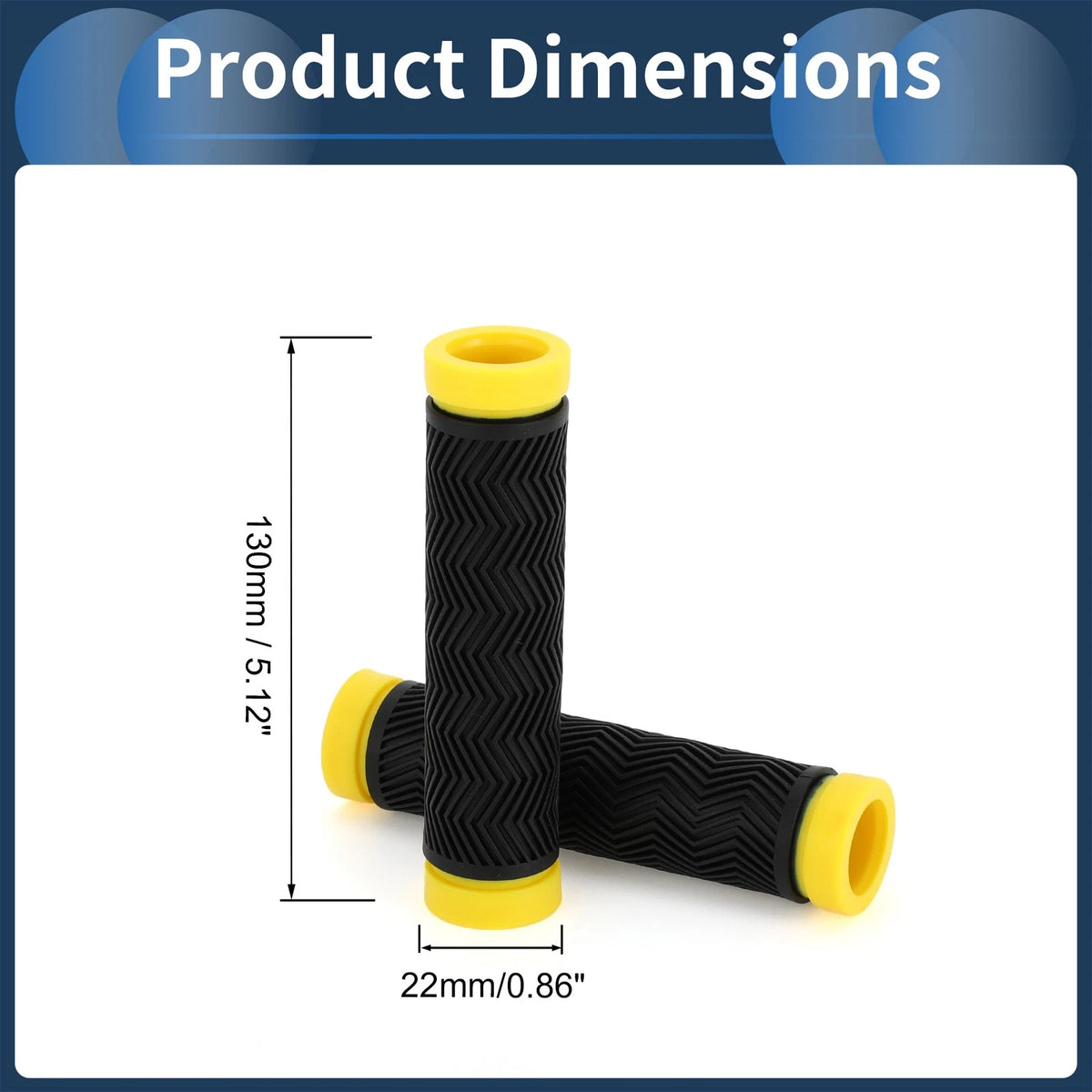 Bike Handlebar Grips Cover 130mm End Grip Protector Rubber 1 Pair