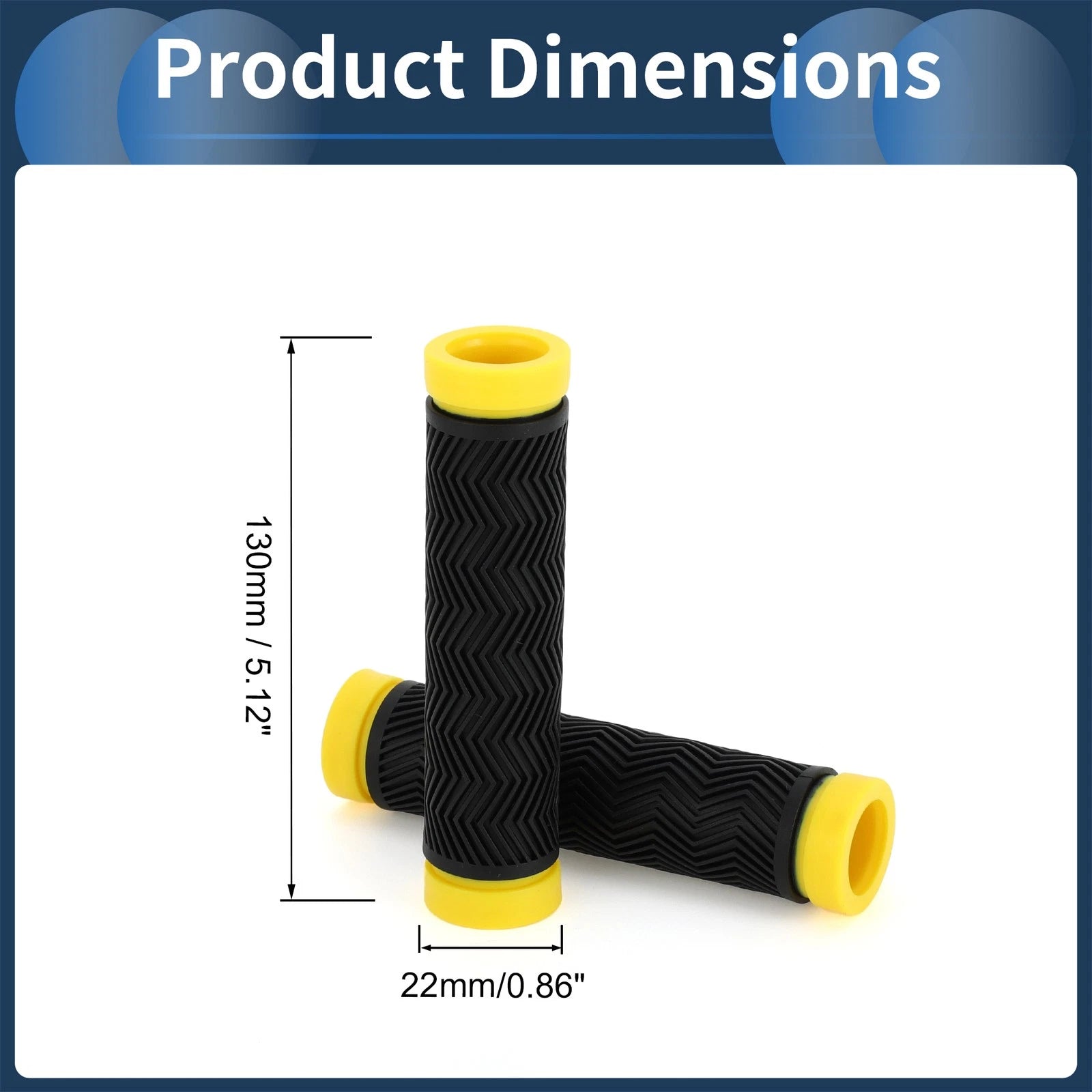 Bike Handlebar Grips Cover 130mm End Grip Protector Rubber 1 Pair